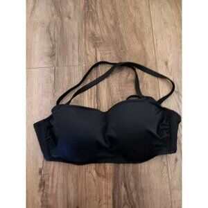 Shade Shore Womens 38D Black Wire Lightly Lined Swimsuit Bikini Top